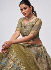 Green Colour Party Wear Lehenga Choli